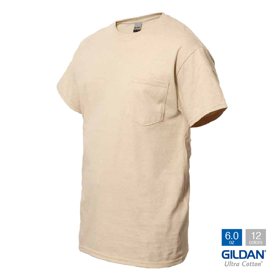 GILDAN　6.0ozウルトラコットン ポケット付きTシャツ　GL2300（無地）