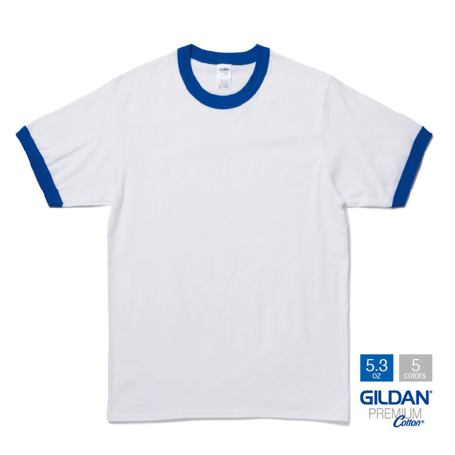 GILDAN　5.3ozプレミアムコットンジャパンスペックリンガーTシャツ　GL76600（無地）