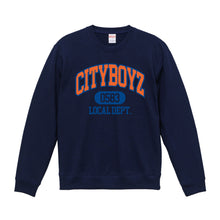 画像をギャラリービューアに読み込む, cityboyz カレッジロゴスウェット
